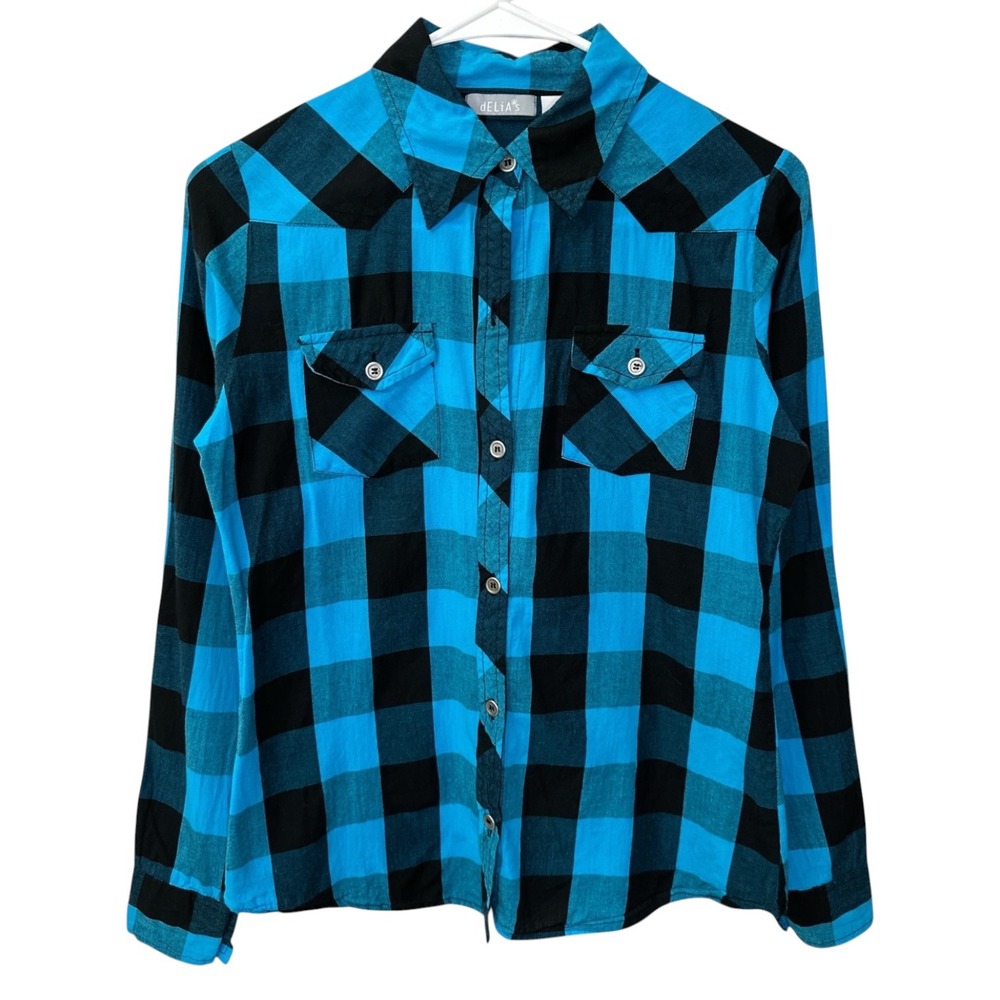 Delia's Flannel Shirt Y2K Style